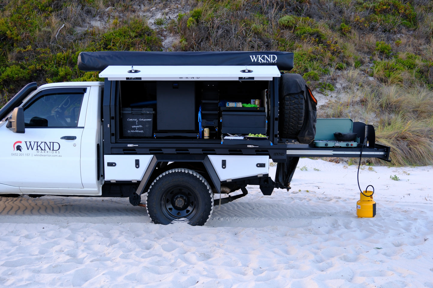 WKND Single Cab Jackoff Touring Canopy and Tray - Drive Away Combo